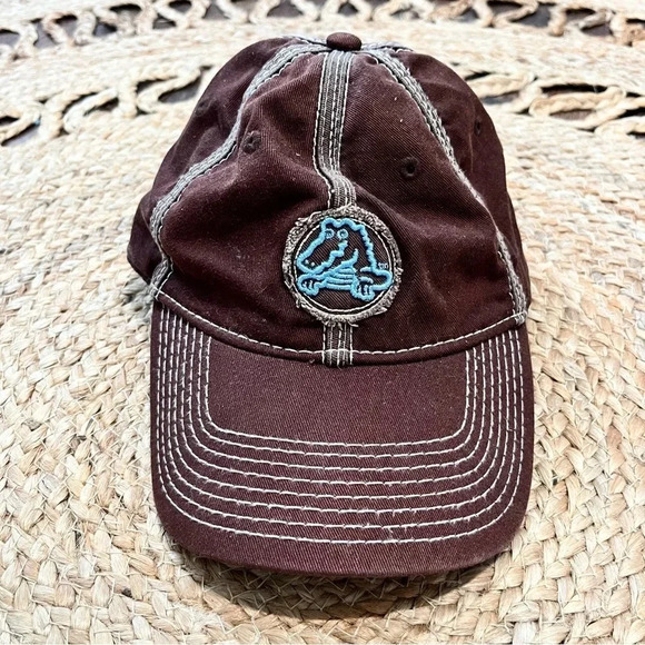 Crocs Brand OSFM Baseball Cap Hat Adjustable Distressed Embroidered Logo Cotton - Picture 1 of 4